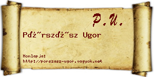 Pórszász Ugor névjegykártya
